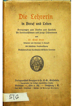 Der lehrerin in Beruf und Leben 1916 r