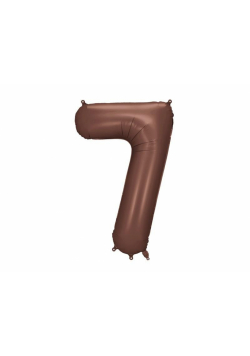 Balon foliowy cyfra 7 86cm mocca
