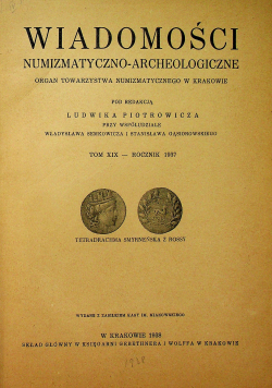 Wiadomości numizmatyczno archeologiczne 1938 r.