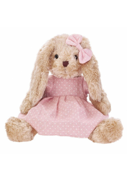 Królik Rosalie w sukience różowej 30cm