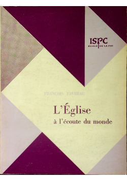 L Eglise a l ecoute du monde