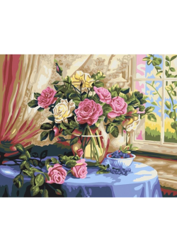 Malowanie po numerach Róże 40x50 cm