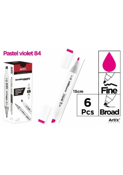 Marker Chromax z 2 końcówk. pastel violet 84 (6szt