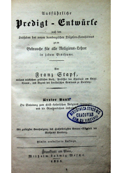 Predigtentwurfe  1835 r.
