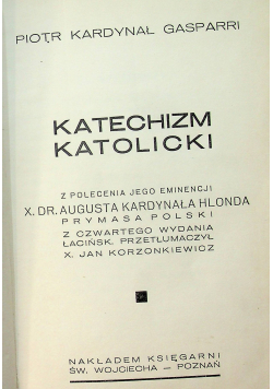 Katechizm katolicki ok 1932 r