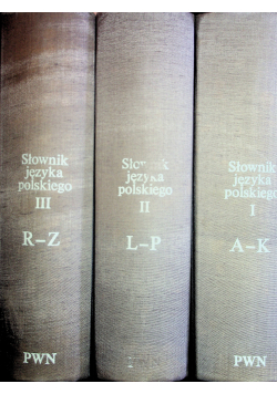 Słownik języka polskiego Tom I do III