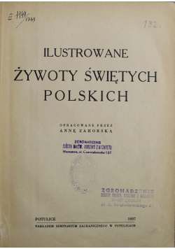 Ilustrowane żywoty świętych polskich  1937 r.