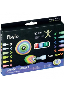 Markery akrylowe 12 kolorów FIORELLO