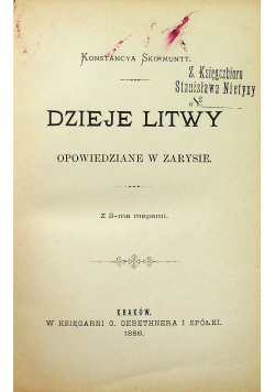 Dzieje Litwy opowiedziane w zarysie 1886 r.