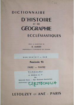 Dictionnaire D Historie Fascicule 92