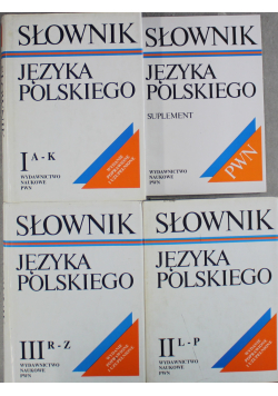 Słownik język polskiego 3 tomy plus suplement
