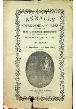 Annales de Notre - Dame de Lourdes 1858 r