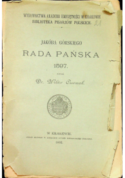 Rada Pańska 1892 r.