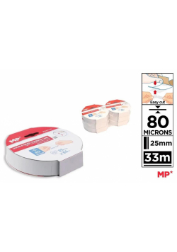 Taśma dwustronna 80mic 25mmx33m (6szt)
