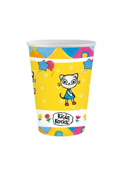 Kubeczki papierowe Kicia Kocia 250ml 6szt