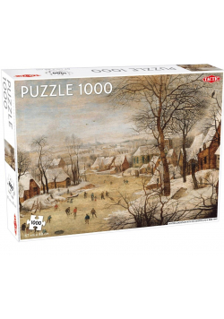 Puzzle 1000 Winter Landscape w Skaters
