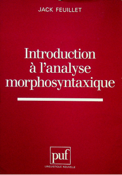 Introduction a l analyse morphosyntaxique