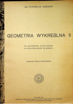 Geometria wykreślna II 1947 r