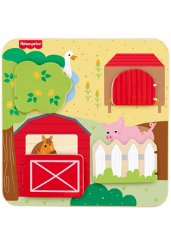 Fisher-Price. Drewniana tablica A Kuku