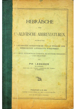 Herbaische und Graldaische Abbreviaturen 1894 r.