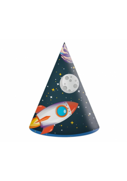 Czapeczki papierowe Rocket Space 6szt