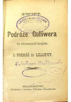 Podróże Gulliwera 4 tomy 1893 r.