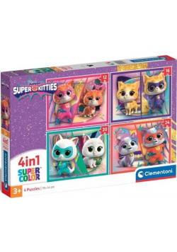 Puzzle 4w1 Super Kolor SuperKitties