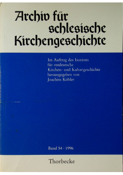 Archio fur schlesische Kirchengeschichte 1996