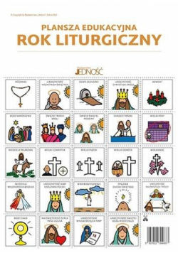 Plansza edukacyjna Rok liturgiczny z symbolami PCS