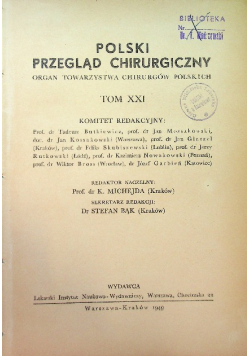 Polski Przegląd Chirurgiczny Tom XXI