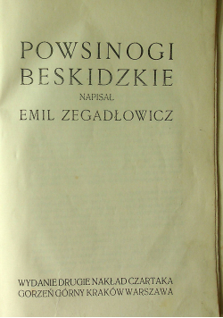 Powsinogi Beskidzkie ok 1924 r.