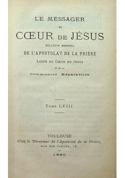 Le messager du Coeur de Jesus Tom 58 1890 r.