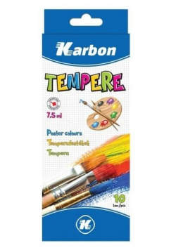 Farby Tempera 10 kolorów KARBON