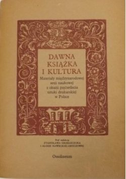 Dawna książka i kultura