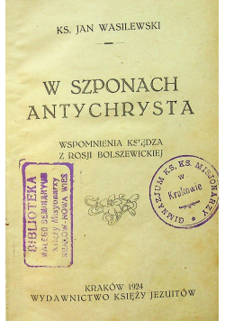 W szponach Antychrysta 1924 r.