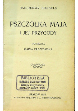 Pszczółka Maja i jej przygody 1922r