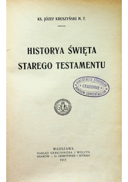 Historya święta Starego Testamentu 1911 r.
