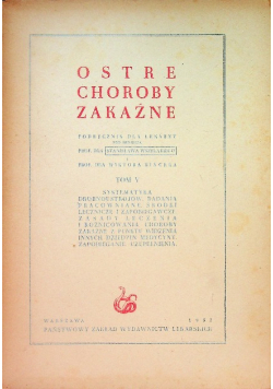 Ostre choroby zakaźne Tom V