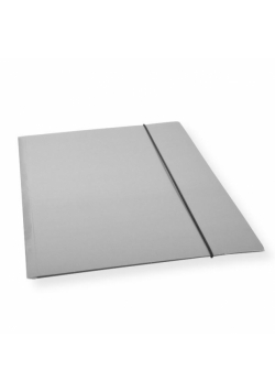 Teczka A4 z gumką lakier szara 300gsm (10szt)