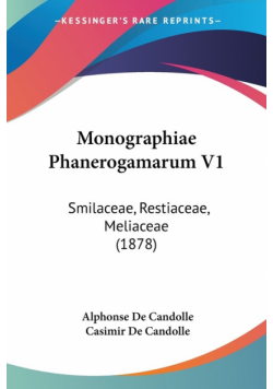 Monographiae Phanerogamarum V1