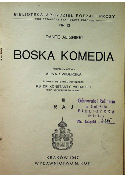 Boska Komedia 1947 r.