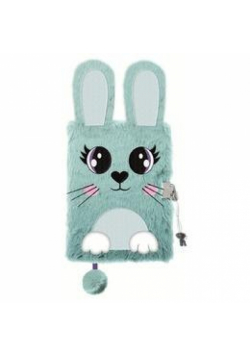 Pamiętnik A5 Włochacz z kłódką 3D Rabbit 96k.