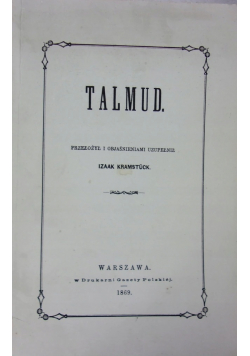 Talmud reprint 1869 r