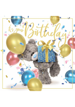 Kartka holograficzna 3D It's Your Birthday 152x152