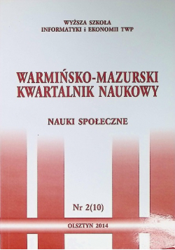 Warmińsko-Mazurski Kwartalnik Naukowy  Nr  2 / 14