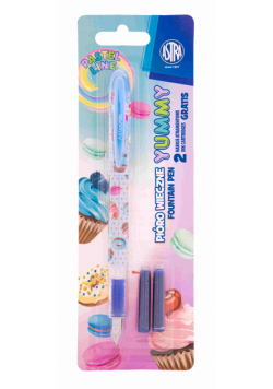 Pióro wieczne młodzieżowe Astra Pastel Line + 2 naboje atramentowe 1szt.mix