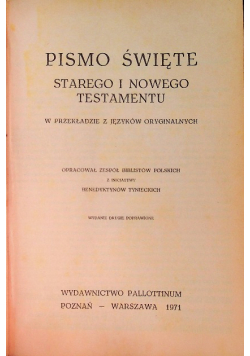 Pismo święte Starego i Nowego Testamentu