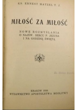 Miłość za Miłość 1936 r.
