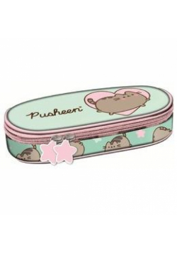 Piórnik saszetka z wewnętrzną klapką Pusheen mint