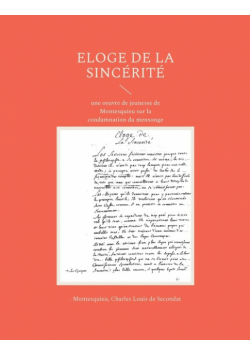 Eloge de la sincérité